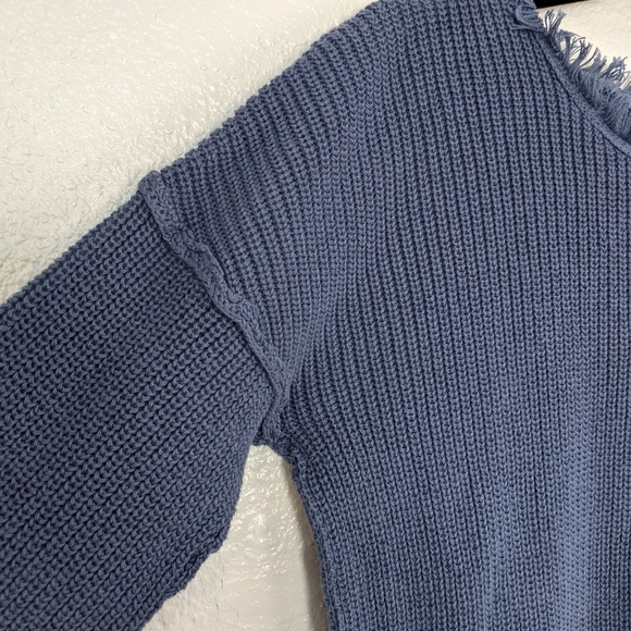 Philosophy Light Blue Sweater with Fringe - Picture 9 of 10